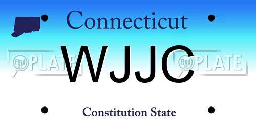 WJJC Connecticut License Plate