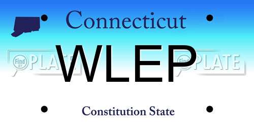 WLEP Connecticut License Plate