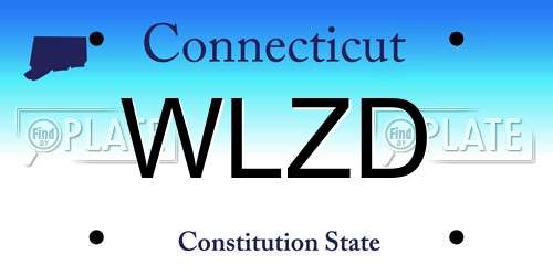 WLZD Connecticut License Plate