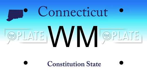 WM Connecticut License Plate