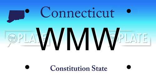 WMW Connecticut License Plate