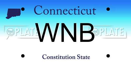 WNB Connecticut License Plate