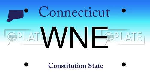 WNE Connecticut License Plate
