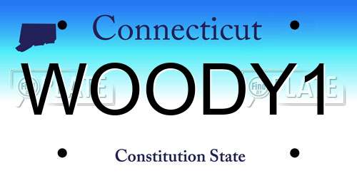 WOODY1 Connecticut License Plate