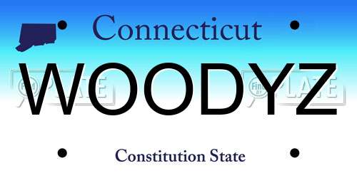 WOODYZ Connecticut License Plate