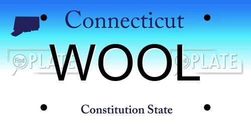 WOOL Connecticut License Plate
