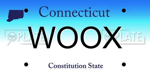 WOOX Connecticut License Plate