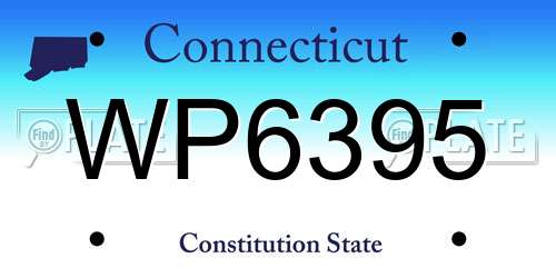 WP6395 Connecticut License Plate