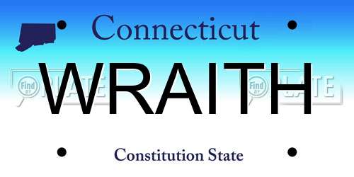 WRAITH Connecticut License Plate