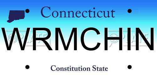 WRMCHIN Connecticut License Plate