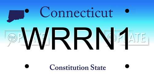WRRN1 Connecticut License Plate