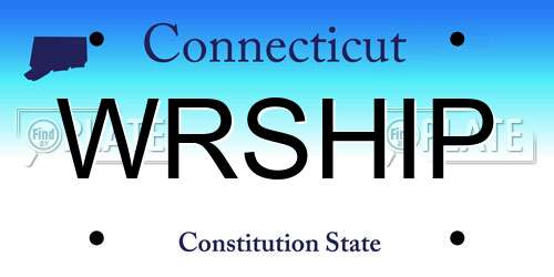 WRSHIP Connecticut License Plate