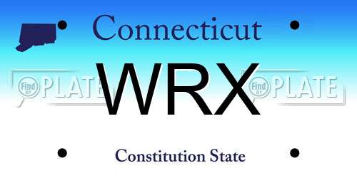 WRX Connecticut License Plate