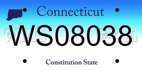 WS08038 Connecticut License Plate