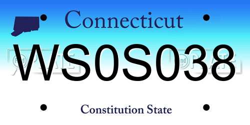 WS0S038 Connecticut License Plate