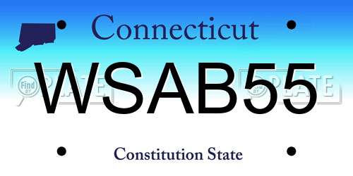 WSAB55 Connecticut License Plate