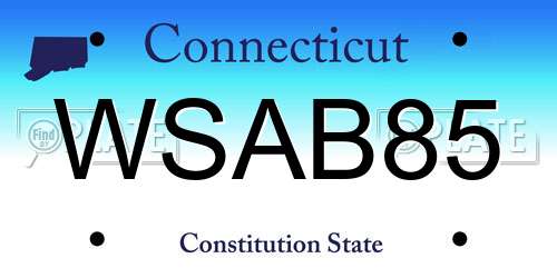WSAB85 Connecticut License Plate