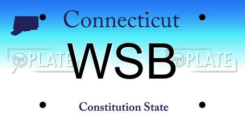 WSB Connecticut License Plate