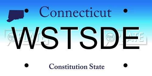 WSTSDE Connecticut License Plate
