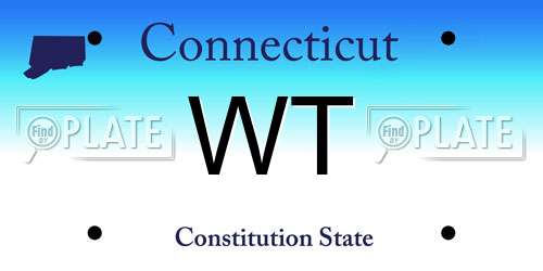 WT Connecticut License Plate