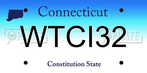 WTCI32 Connecticut License Plate