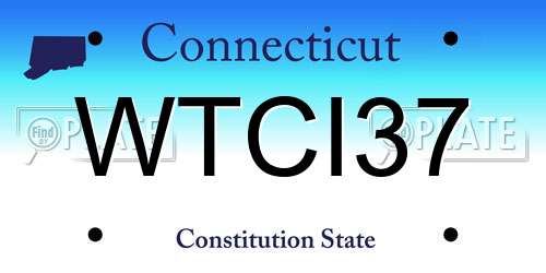 WTCI37 Connecticut License Plate