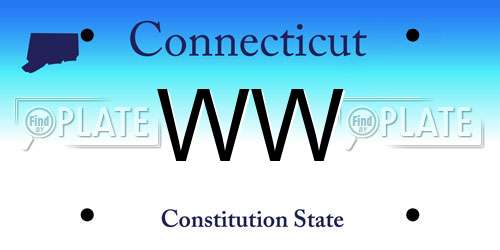 WW Connecticut License Plate