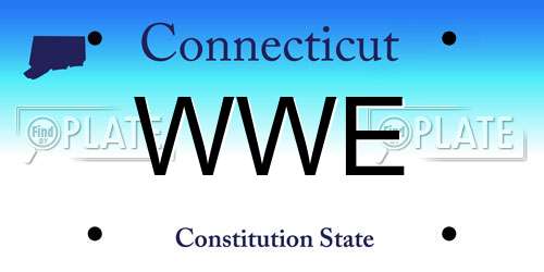 WWE Connecticut License Plate