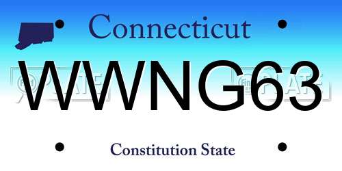 WWNG63 Connecticut License Plate
