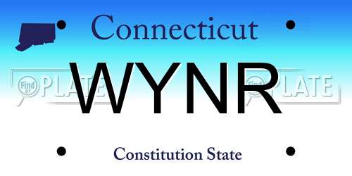 WYNR Connecticut License Plate