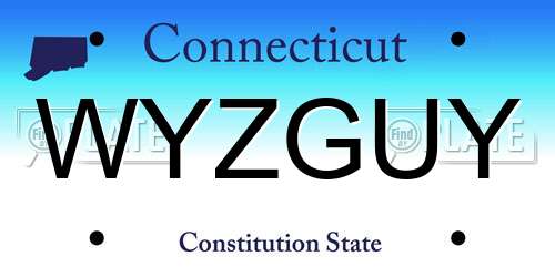 WYZGUY Connecticut License Plate