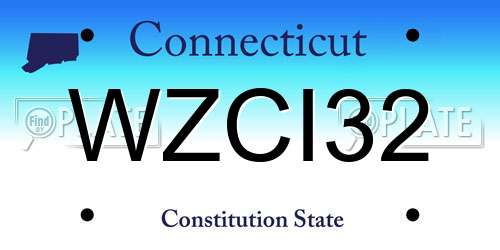 WZCI32 Connecticut License Plate