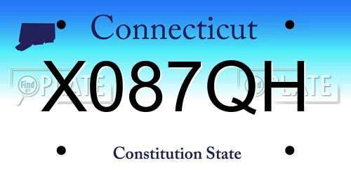 X087QH Connecticut License Plate