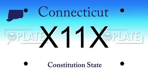 X11X Connecticut License Plate