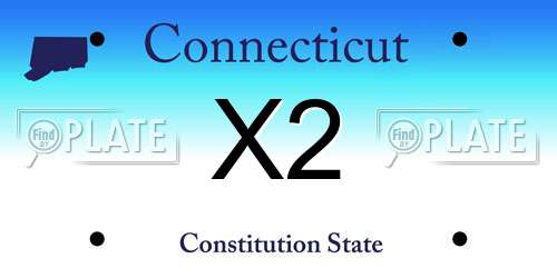 X2 Connecticut License Plate