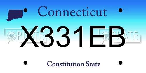 X331EB Connecticut License Plate