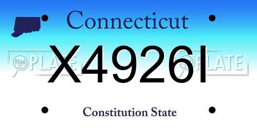X4926I Connecticut License Plate