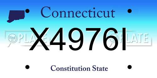 X4976I Connecticut License Plate