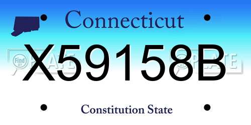 X59158B Connecticut License Plate