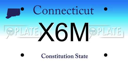 X6M Connecticut License Plate