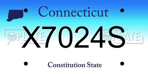 X7024S Connecticut License Plate