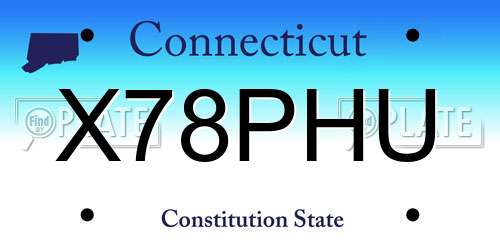 X78PHU Connecticut License Plate