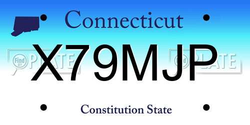 X79MJP Connecticut License Plate