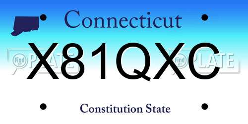 X81QXC Connecticut License Plate