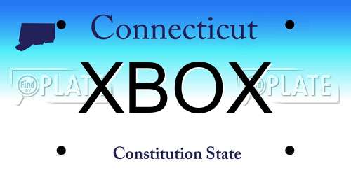 XBOX Connecticut License Plate