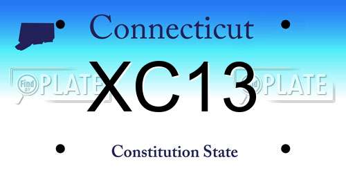 XC13 Connecticut License Plate