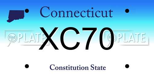 XC70 Connecticut License Plate