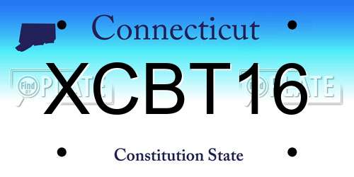 XCBT16 Connecticut License Plate