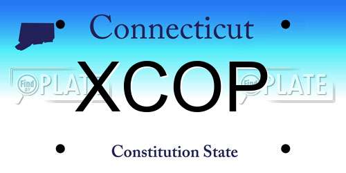 XCOP Connecticut License Plate