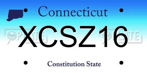 XCSZ16 Connecticut License Plate